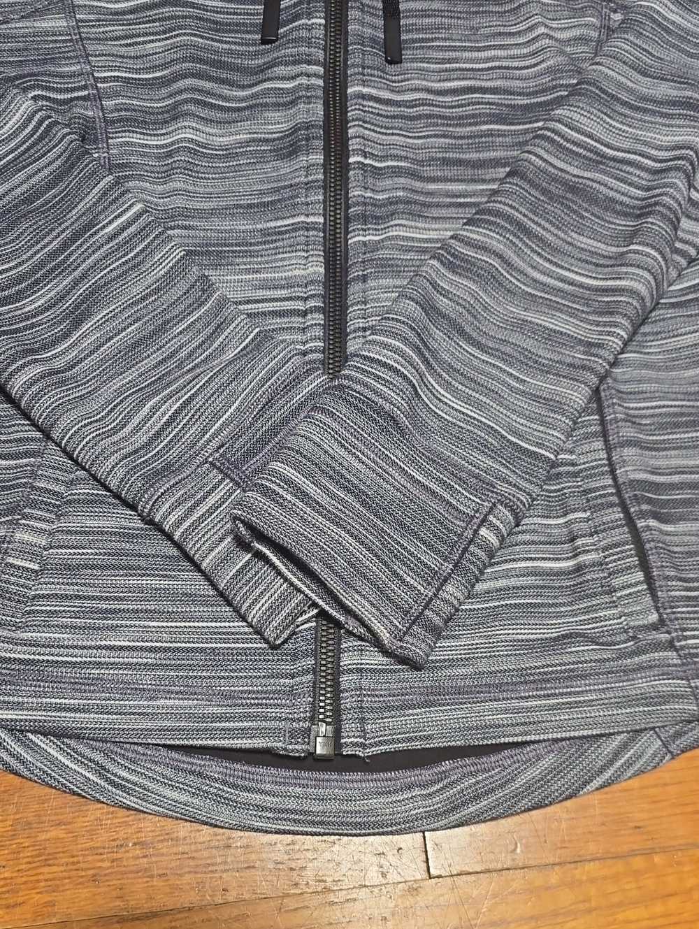 EUC Lululemon Hooded Define Jacket *Nulu Heathered Black / White / Black SIZE 4 - Picture 6 of 9